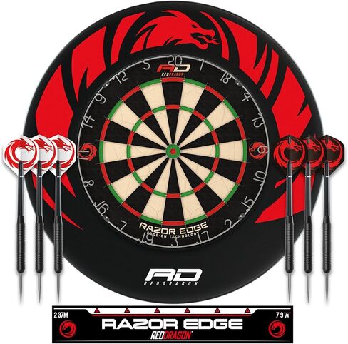Red Dragon Professional Dartboard Sets - Tournament Standard Quality and Durable Surround with 2X Sets Steel Tip Darts in Saudi Arabia