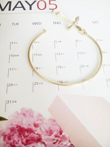 10K Gold Rose Gold Silver Plated Sideways Cross Wrap Buckle Bangle Bracelet in Saudi Arabia