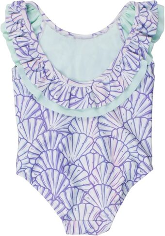 RuffleButts Girls UPF50+ Sun Protection Ruffle V-Back One Piece Swimsuit in Saudi Arabia