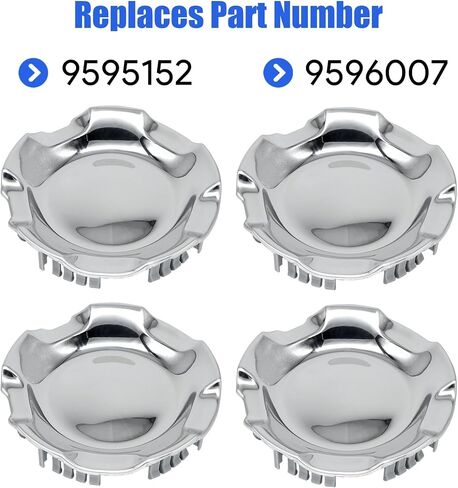9595152 مصقول من الألومنيوم غطاء العجلة مركز CENT CAP CAP HUBCAP COPER CAP متوافق مع شيفروليه Silverado Avalanche Suburban Tahoe 2007-2014 استبدال # 9595152 (20 "5 سماعات فقط) in Saudi Arabia