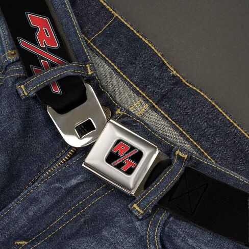 حزام حزام الأمان لأسفل - Dodge Challenger R/T Emblem كرر الأسود/الأزرق/الأبيض/الأحمر - 1.0 " - 20-36 بوصة في الطول in Saudi Arabia