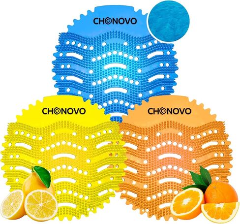 Urinal Screen Deodorizer,6 Pack Urinal Cakes Bulk Scented Anti-Splash Urinal Mats Deodorizer Fresh Pads for Toilet,Bathroom,Restaurants,Offices,Schools,Hotels(Ocean Breeze/Lemon/Orange) in Saudi Arabia