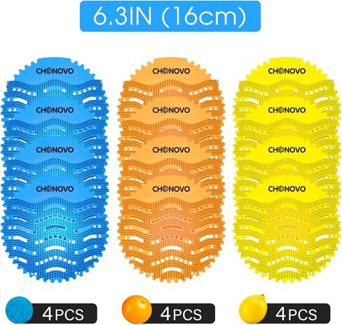 Urinal Screen Deodorizer,6 Pack Urinal Cakes Bulk Scented Anti-Splash Urinal Mats Deodorizer Fresh Pads for Toilet,Bathroom,Restaurants,Offices,Schools,Hotels(Ocean Breeze/Lemon/Orange) in Saudi Arabia