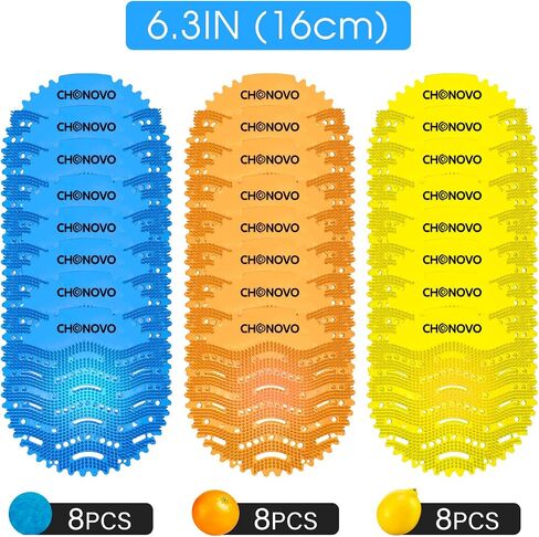 Urinal Screen Deodorizer,6 Pack Urinal Cakes Bulk Scented Anti-Splash Urinal Mats Deodorizer Fresh Pads for Toilet,Bathroom,Restaurants,Offices,Schools,Hotels(Ocean Breeze/Lemon/Orange) in Saudi Arabia