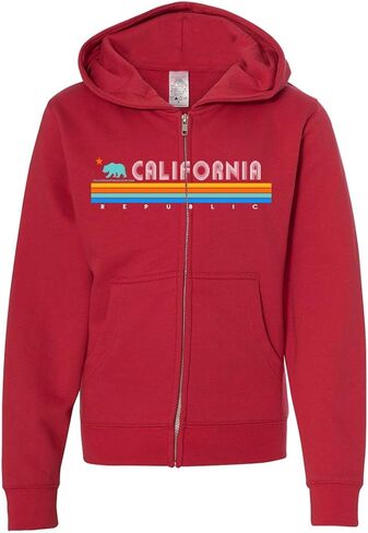 قميص Dolphin Co California Republic Vintage Stripe Youth Zip-Up Hoodie in Kuwait