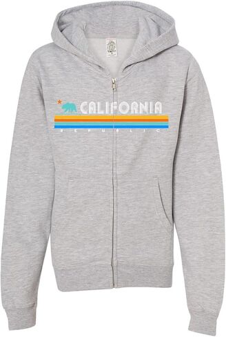 قميص Dolphin Co California Republic Vintage Stripe Youth Zip-Up Hoodie in Kuwait