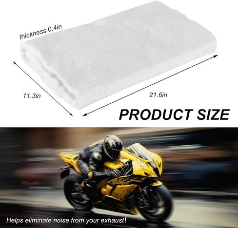 Muffler Mat, Motorcycle Fiberglass Exhaust Muffler Packing Insulation Mat, Exhaust Pipe Wrap Silencer for 2-Stroke 4-Stroke Motorcycle ATV Dirt Bike, Motorcycle Accessories in Kuwait