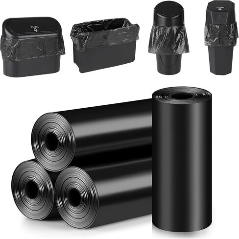 Accmor Mini Trash Bags for Car 4 Rolls/60 Counts, Small Leak-Proof Car Garbage Bin Bag Multipurpose for Auto Waste Can & Desktop, Disposable Cars Litter Accessories (Vehicle Dustbin is not Included) in Saudi Arabia