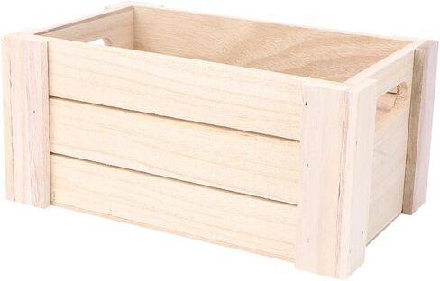 1pc Wooden Desktop Storage Basket Wood Desk Containers for Fruit Rustic Storage Bins Table Organizer Wood Nesting Storage Box Rustic Wood Crates Wooden Table Storage Box Organizer in Saudi Arabia