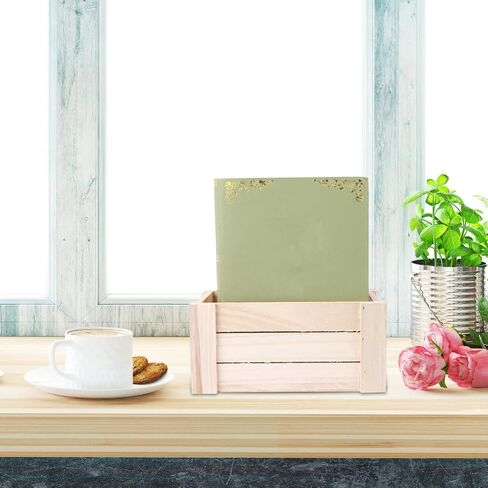1pc Wooden Desktop Storage Basket Wood Desk Containers for Fruit Rustic Storage Bins Table Organizer Wood Nesting Storage Box Rustic Wood Crates Wooden Table Storage Box Organizer in Saudi Arabia