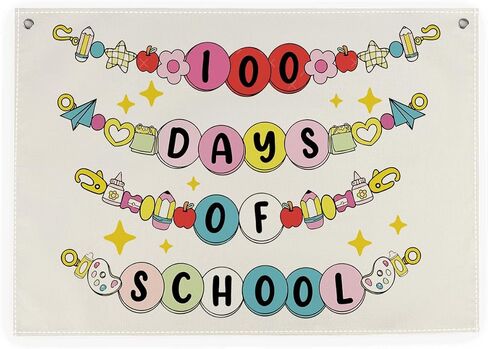 First Day of School Banner Welcome Back to School Hanging Banner Flag Decorations for Classroom Funny Homeschool Backdrop Decor 20 x 28 inches in Saudi Arabia