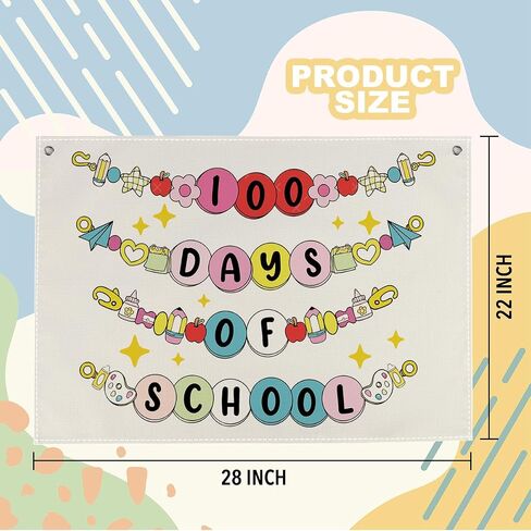 First Day of School Banner Welcome Back to School Hanging Banner Flag Decorations for Classroom Funny Homeschool Backdrop Decor 20 x 28 inches in Saudi Arabia