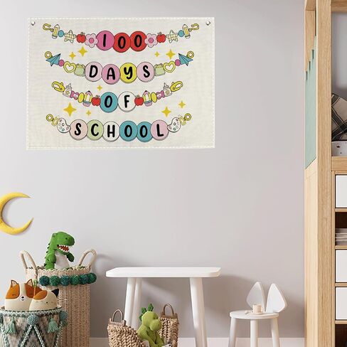 First Day of School Banner Welcome Back to School Hanging Banner Flag Decorations for Classroom Funny Homeschool Backdrop Decor 20 x 28 inches in Saudi Arabia