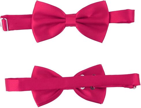 3Pcs Men's Satin Bow Tie Cummerbund with Pocket Red Formal Accessories for Weddings and Special Events in Saudi Arabia