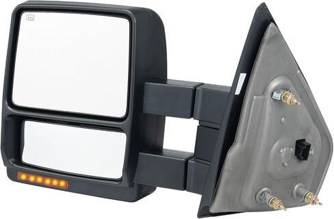 مرايا القطر Vevor تتناسب مع 2004-2014 Ford F150 ، Power LED LED مدفأة الإشارة بركة مرايا القطر الخفيفة يدويًا يسيطر على التلسكوب الأسود القابل للطي in Kuwait