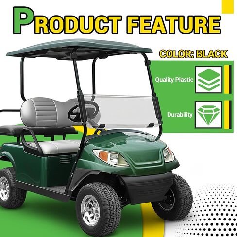 Golf Cart Fender Flare Compatible with 2003-2013 EZGO CC Clays Car MPT Refresher ST Sport/Custom/Shuttle TXT Woods Boundary Plastic Black (2 Pieces) in Kuwait