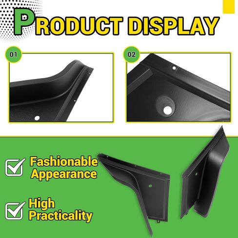 Golf Cart Fender Flare Compatible with 2003-2013 EZGO CC Clays Car MPT Refresher ST Sport/Custom/Shuttle TXT Woods Boundary Plastic Black (2 Pieces) in Kuwait