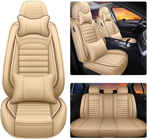 أغطية مقعد للسيارة الجلدية لـ Hyundai Santa Cruz 2025 ، تغطي مقعد السيارة مجموعة كاملة ، أغطية مقاعد مع أمان ، وسادة هوائية متوافقة in Kuwait