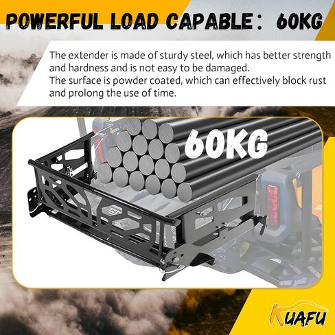 Kuafu UTV السرير موسع متوافق مع 2016-2024 هوندا بايونير 700-4 1000-5 البوابة بوابة بوابة الشحن الأسود in Saudi Arabia