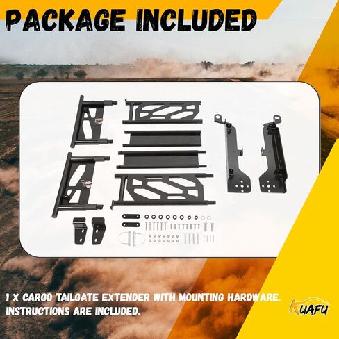 Kuafu UTV السرير موسع متوافق مع 2016-2024 هوندا بايونير 700-4 1000-5 البوابة بوابة بوابة الشحن الأسود in Saudi Arabia