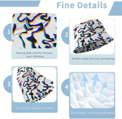 Wildflowers Floral Bucket Hat for Men Women, Summer Vacation Outdoor Travel Reversible Double Side Beach Caps Fisherman Hat in Kuwait