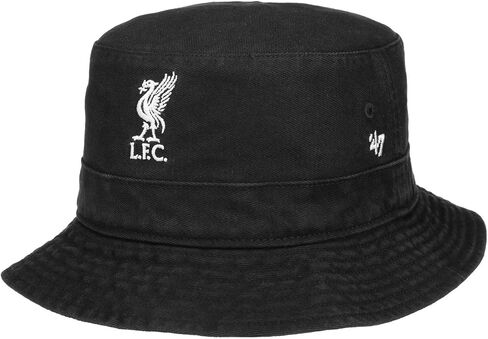 47 Brand FC Liverpool Bucket Fabric Hat Fishing Hat Fishing Hat Football Hat Summer Hat Sun Hat (One Size - Black), black, 57-58 in Saudi Arabia