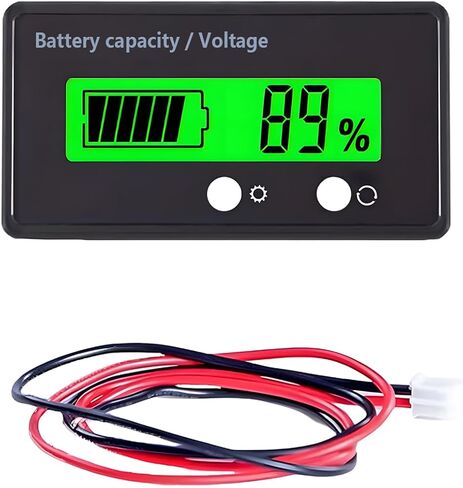 12V 24V 48V 60V 72V GOLF CART CARTATION مؤشر سعة بطارية مع التنبيه ، مقياس شاشة الجهد الرقمي ، شاشة LCD Voltmeter TESTER لبطاريات الليثيوم وبطاريات الرصاص الحشوية (الأخضر) in Kuwait