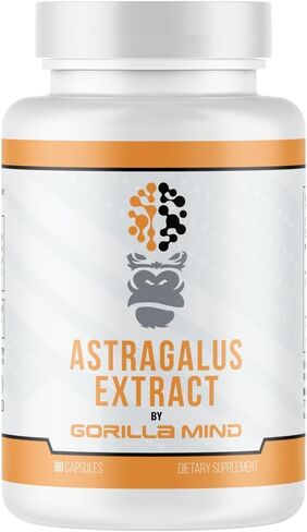 Gorilla Mind Astragalus 750mg Capsules - Long Term Immune Support and Improved Cardiovascular Health (90 Capsules) in Saudi Arabia