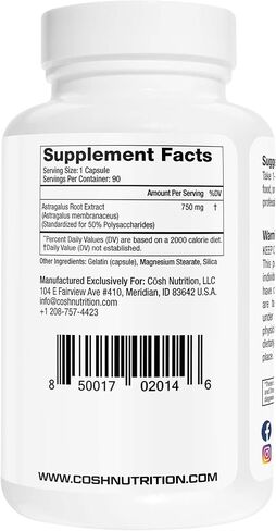 Gorilla Mind Astragalus 750mg Capsules - Long Term Immune Support and Improved Cardiovascular Health (90 Capsules) in Saudi Arabia