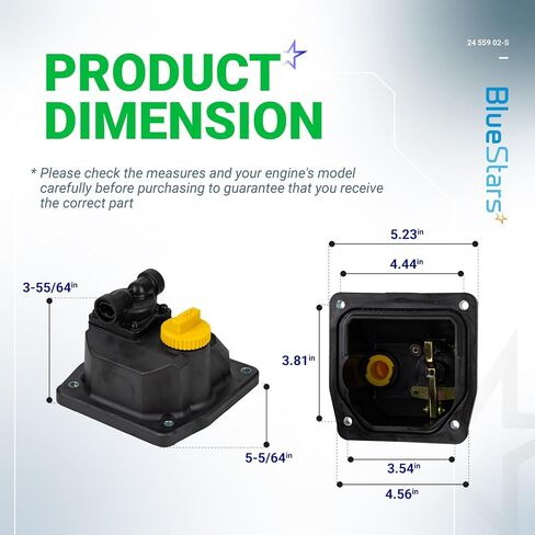 BlueStars 24 559 02-S Fuel Pump Kit - For Kohler CH18 CH19 CH20 CH21 CH22 CH23 CH24 CH25 CH640 CH670 CH680 CH682 CH730 CH740 CH742 CH752 CH750 ECH630 ECH650 ECH680 ECH749 ECH730 Engine # 24 559 10 S in Saudi Arabia