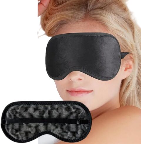 Magnetic Sleeping Mask Eye Patch Far Infrared Sleeping Mask Magnet Blindfold Eye Shade Cover Therapy Flight Nap Eye Pillow with Adjustable Strap in Kuwait