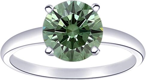 1/2-10 قيراط إجمالي الوزن جولة 14K أبيض الذهب خاتم الماس الأسود (جودة AAA in Kuwait