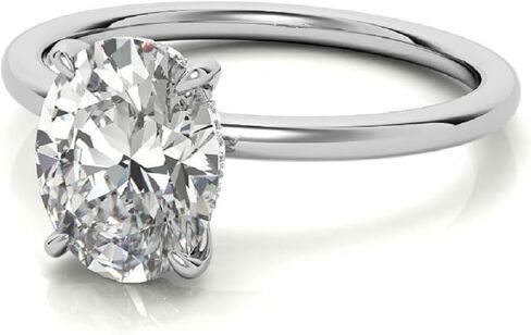 1CT-3CT Oval Cut Engagement Ring Hidden Halo Moissanite Wedding Ring for Women Promise Gifts for Her 925 Silver/10K/14K/18K Gold in Saudi Arabia