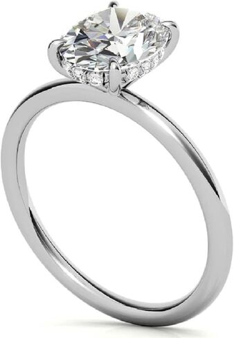 1CT-3CT Oval Cut Engagement Ring Hidden Halo Moissanite Wedding Ring for Women Promise Gifts for Her 925 Silver/10K/14K/18K Gold in Saudi Arabia