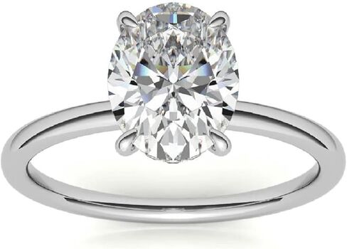 1CT-3CT Oval Cut Engagement Ring Hidden Halo Moissanite Wedding Ring for Women Promise Gifts for Her 925 Silver/10K/14K/18K Gold in Saudi Arabia