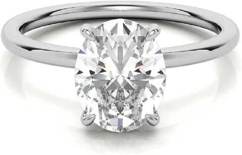 1CT-3CT Oval Cut Engagement Ring Hidden Halo Moissanite Wedding Ring for Women Promise Gifts for Her 925 Silver/10K/14K/18K Gold in Saudi Arabia