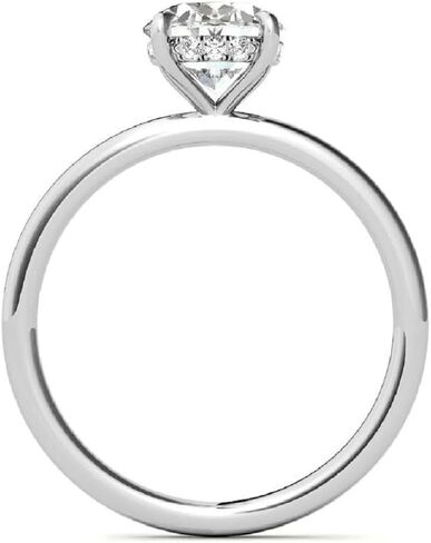 1CT-3CT Oval Cut Engagement Ring Hidden Halo Moissanite Wedding Ring for Women Promise Gifts for Her 925 Silver/10K/14K/18K Gold in Saudi Arabia
