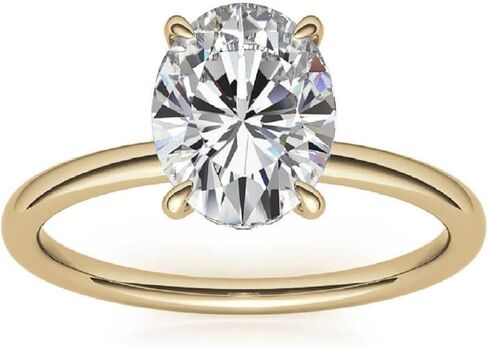 1CT-3CT Oval Cut Engagement Ring Hidden Halo Moissanite Wedding Ring for Women Promise Gifts for Her 925 Silver/10K/14K/18K Gold in Saudi Arabia