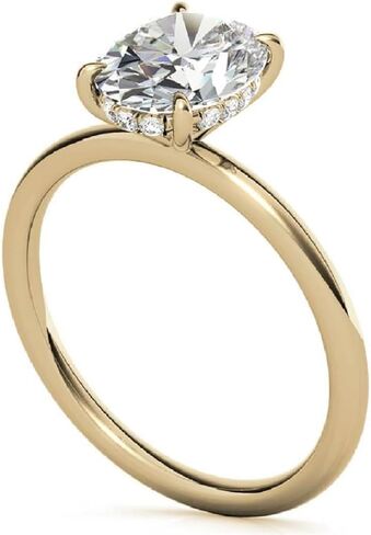 1CT-3CT Oval Cut Engagement Ring Hidden Halo Moissanite Wedding Ring for Women Promise Gifts for Her 925 Silver/10K/14K/18K Gold in Saudi Arabia