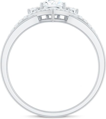 خاتم خطوبة مصمم مصمم مويساني معتمد للنساء ، 1.50 CT ، D-VS1 جودة in Saudi Arabia
