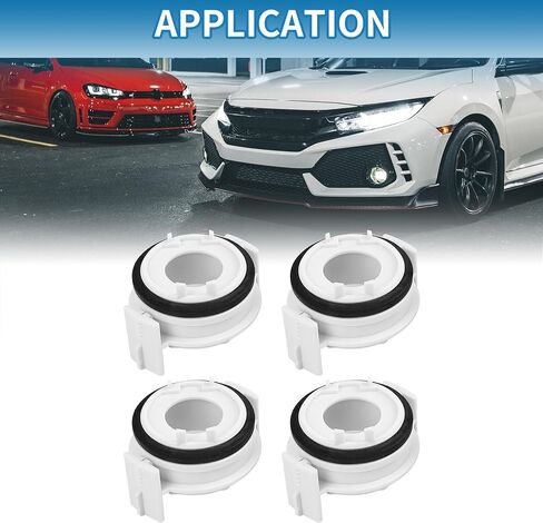 H7 LED محول المصباح LED لمبة التجنيب حامل متينة ل BMW E46 318I E65 E65 E90 البلاستيك المعدني الأبيض (مجموعة من 4) in Kuwait