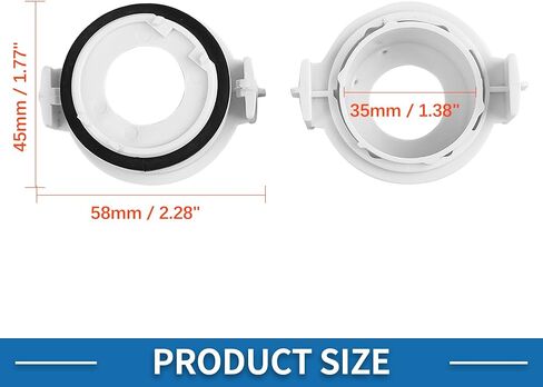 H7 LED محول المصباح LED لمبة التجنيب حامل متينة ل BMW E46 318I E65 E65 E90 البلاستيك المعدني الأبيض (مجموعة من 4) in Kuwait