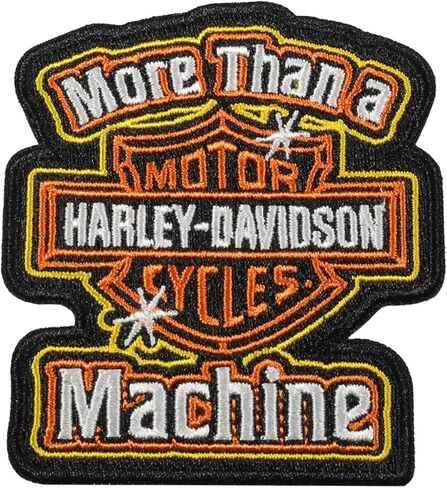 Harley-Davidson 3 in. المزيد من الآلات المطرزة شعار Sew-On Patch ، Orange in Saudi Arabia