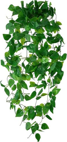 Fake Hanging Plants for Room Decor,1pcs Artificial Potted Plants Vines for Wall Home Office Aesthetic Living Kitchen Bathroom Coffee Table Shelf Indoor Outdoor Farmhouse Patio Decorations in Saudi Arabia