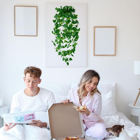 Fake Hanging Plants for Room Decor,1pcs Artificial Potted Plants Vines for Wall Home Office Aesthetic Living Kitchen Bathroom Coffee Table Shelf Indoor Outdoor Farmhouse Patio Decorations in Saudi Arabia