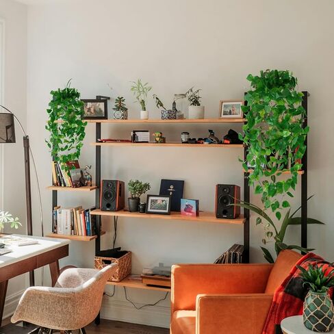 Fake Hanging Plants for Room Decor,1pcs Artificial Potted Plants Vines for Wall Home Office Aesthetic Living Kitchen Bathroom Coffee Table Shelf Indoor Outdoor Farmhouse Patio Decorations in Saudi Arabia