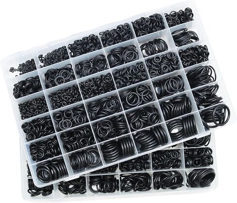 Rubber O-Ring Sealing Washer Plumbing Gasket Oil Resistant Automobile Plumbing Faucet Water Repair Black NBR Seal O-Ring(3200pcs 1set) in Saudi Arabia