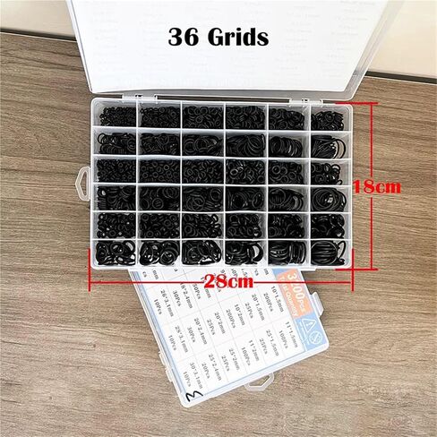 Rubber O-Ring Sealing Washer Plumbing Gasket Oil Resistant Automobile Plumbing Faucet Water Repair Black NBR Seal O-Ring(3200pcs 1set) in Saudi Arabia