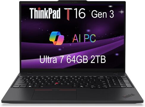 Lenovo ThinkPad E16 Business Laptop (16" FHD+ Display, AMD Ryzen 7 7730U (Beat i7-1255U), 40GB RAM, 2TB SSD) Fingerprint, Backlit, FHD Webcam, Wi-Fi, Ethernet, Win 11 Pro w/ AI Copilot, 2024, Black in Saudi Arabia