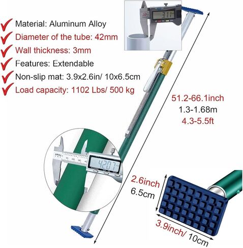 Extendable Cargo Bars,Caravan Cargo Bar Holder with Pad for Pickup Trucks,Strong Load-Bearing Cargo Stabilizer Bar for Box Truck in Saudi Arabia